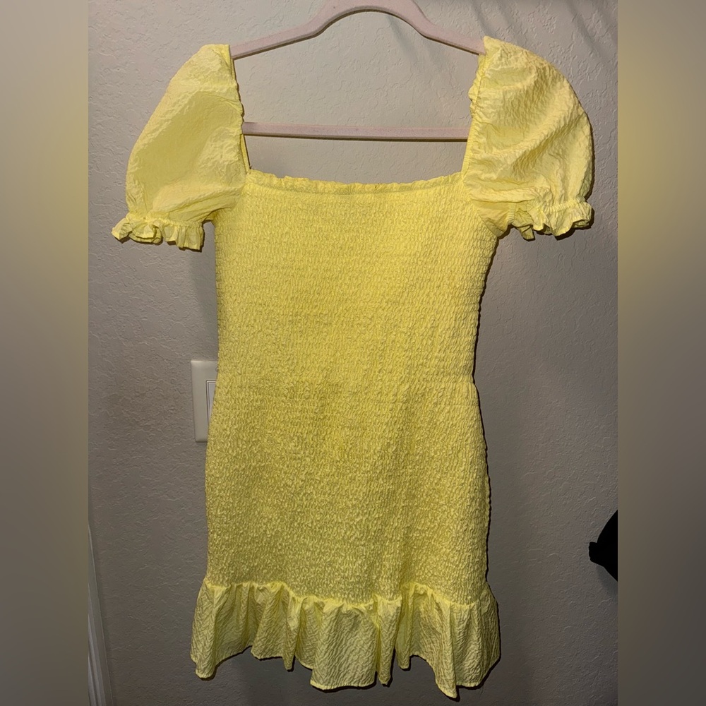 Yellow mini dress